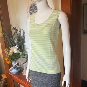 NWT northern reflections size small cotton Striped Green Sleeveless Top